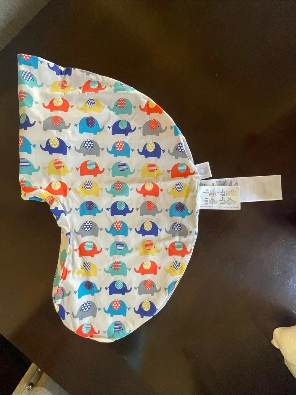 NEW Boppy Pillow Cover in Multicolored Elephant Print